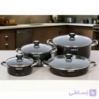 سرویس قابلمه تفلون 8 پارچه لینا کاج تفلون