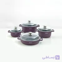 سرویس قابلمه 8 پارچه آرمیلا گرانیت کاج تفلون