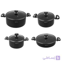 سرویس قابلمه گرانیت 8 پارچه روژان کاج تفلون