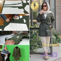 آموزش دوخت بارانی یقه کاراگاهی پنل دار
