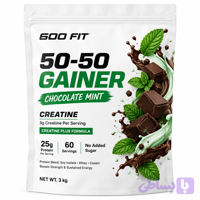 گینر ۵۰‑۵۰ کراتینه با طعم شکلات نعنایی (Chocolate & Refreshing Mint) 3 کیلویی