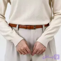 کمربند چرم زنانه ساده دور دوخت کد01