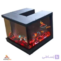 شومینه برقی سه بعدی سه طرفه ابعاد سفارشی