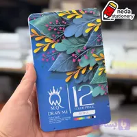 مداد رنگی ام‌ کیو‌۱۲ رنگ جعبه فلزی