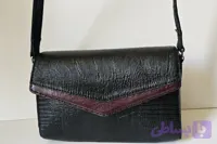 کیف دوشی مدل الیزابت چرم گاوی و دستدوز