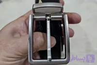 کمربند دو رو چرم گاوی با مغزی بین دو لایه و دستدوز بدون باکس (کد QW5KG)
