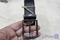 کمربند دو رو چرم گاوی با مغزی بین دو لایه و دستدوز