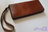 کیف پول کتی چرم گاوی و دستدوز (کد AYXTX)