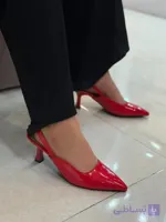 کفش مجلسی مدل نهال ورنی قرمز