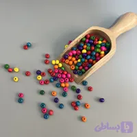 مهره چوبی رنگی