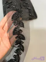 نوار ملیله دوزی طرح برگ مشکی