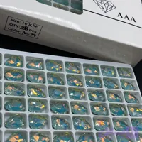 نگین اشک سبز پاستلی تیره 14*10