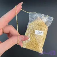 زنجیر ساچمه ای سایز 1/5 نقره ای