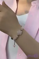 دستبند سنگ کوارتز صورتی| silverziv