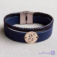 دستبند چرم و نقره – کد B144