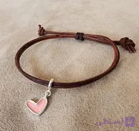 دستبند نقره و چرم – کد B131