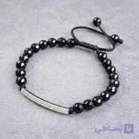دستبند نقره و اونیکس – کد B109