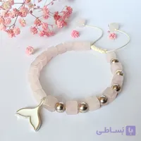 دستبند رزکوارتز نقره – کد B114