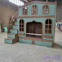 تخت دو طبقه طرح کلبه سایز نوجوان -01