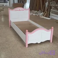 تخت نوجوان مدل پایه دار جنس چوب رنگ