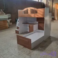 تخت دو طبقه میزتحریردار پله لمسه دار