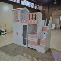تخت دو طبقه طرح یک نفره سایز نوجوان وکیوم