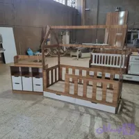 تخت کلبه مدل مونته سوری با دراور
