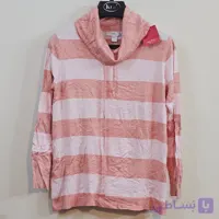 سویشرت زنانه آستین بلند یقه شل بافت لایت