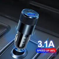 شارژر فندکی خودرو دو پورت (USB-C و USB-A)