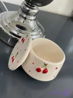قندان طرح آلبالو برجسته جنس سرامیک