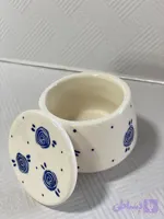 قندان مدل گل آبی جنس سرامیک