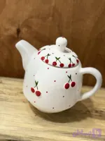 قوری مدل آلبالو برجسته جنس سرامیک