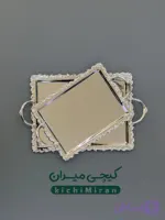 سینی پذیرایی مستطیل مینیمال سیلور