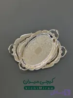 سینی پذیرایی بیضی شاهانه سیلور