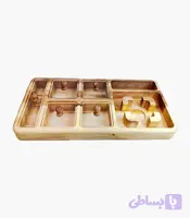 جعبه پذیرایی چوبی مدل مستطیلی وارمردار (ساخته شده از چوب گردوی اصیل)