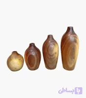 ست گلدان چوبی ۴ تایی مدل مینیمال (ساخته شده از چوب گردو)