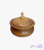 قندان چوبی مدل کمرباریک (خراطی شده از چوب گردو)