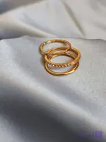 انگشتر سه تیکه روکش طلا
