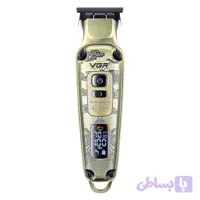ماشین اصلاح موی صورت شارژی وی جی ار مدل 901 PRO PLUS با تیغه تیتانیوم، قابلیت صفر زنی، شارژ سریع و 4 شانه تنظیم ارتفاع