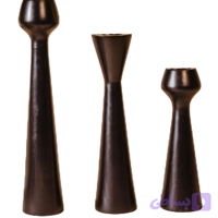 شمعدان اروپایی زیبا و شیک سه عددی چوبی پایه یک تکه مدرن کد 8873