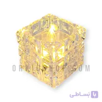 شمع LED کریستالی طرح ایکیا (مربع)