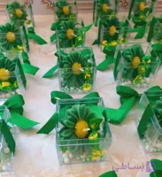 گیفت عید غدیر شمع گل بابونه باکس پلکسی