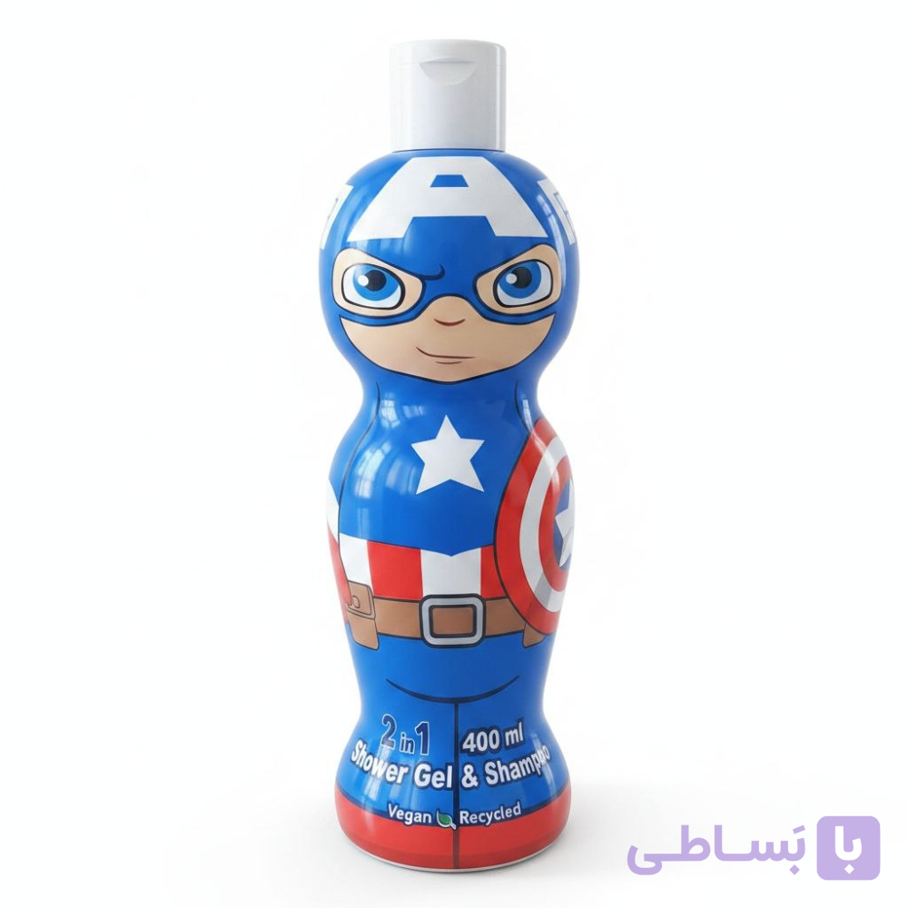 شامپو سر و بدن کودک ایروال مدل کاپیتان آمریکاحجم ۴۰۰میل