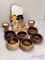 ست سفره هفت‌ سین چوبی (مدل شکوفه)