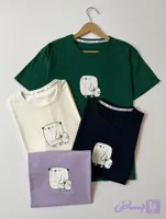 🧸🐥 تیشرت نرمال خرس و جوجه