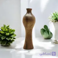 گلدان دکوری چوبی دست تراش از چوب راش گرجستان