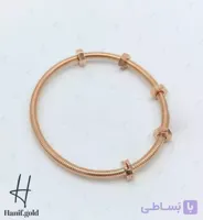 دستبند النگویی طلای رزگلد پیچ