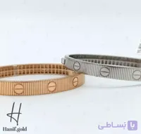 دستبند النگویی طلای رزگلد کارتیه لاو نیو