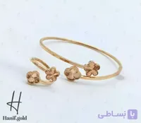 دستبند انگشتر طلای ونکلیف با گل تراش (دستیند انگشتر ارمیا)