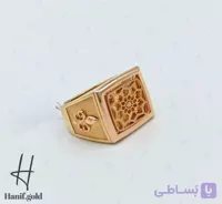 انگشتر طلای مردانه طرح سه بعدی